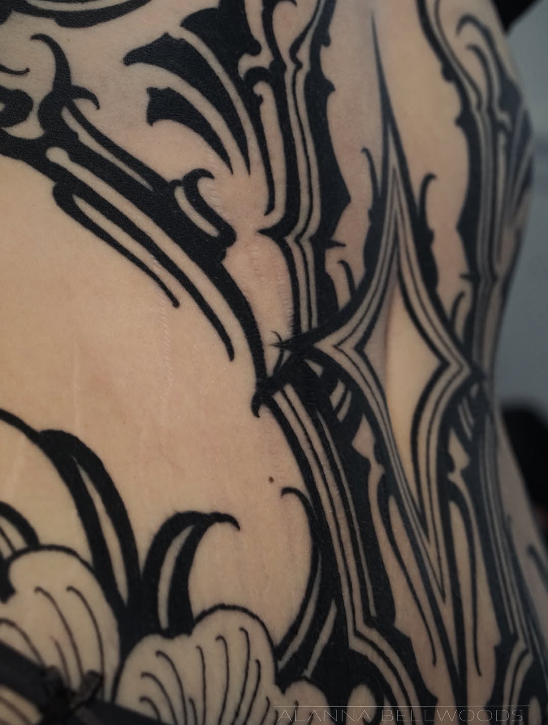 Tattoo by @alannabellwoods โ blackwork, ornamental
