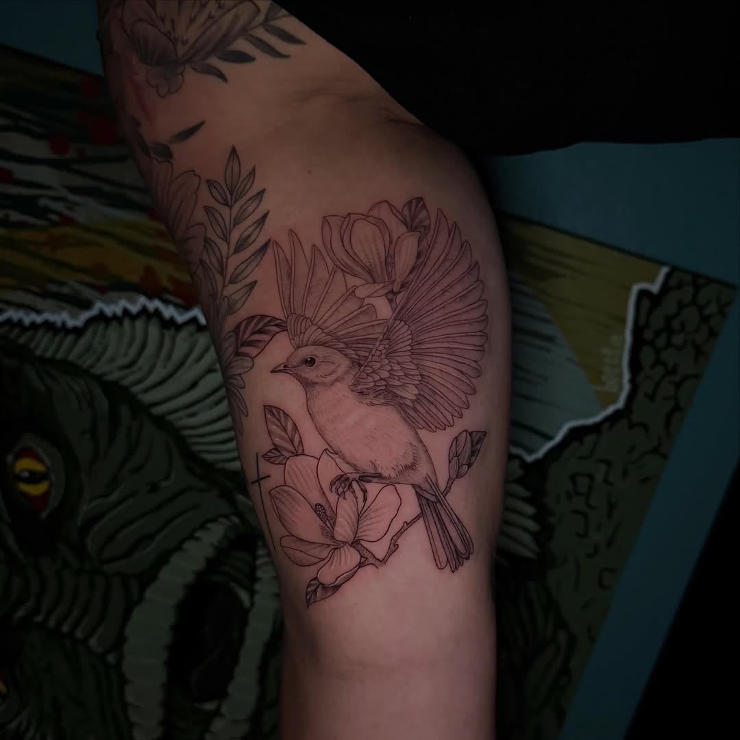 Tattoo by @lesleahipp_tattoo — illustrative, fine_line
