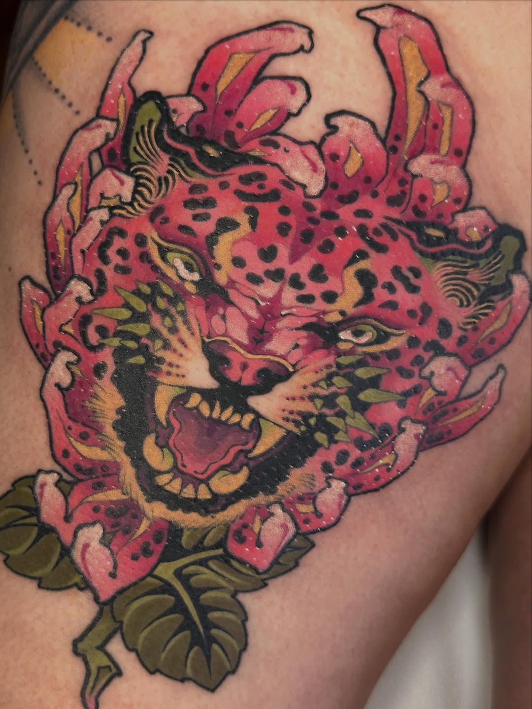 Tattoo by @grizzleyclaire — neo_traditional, realism
