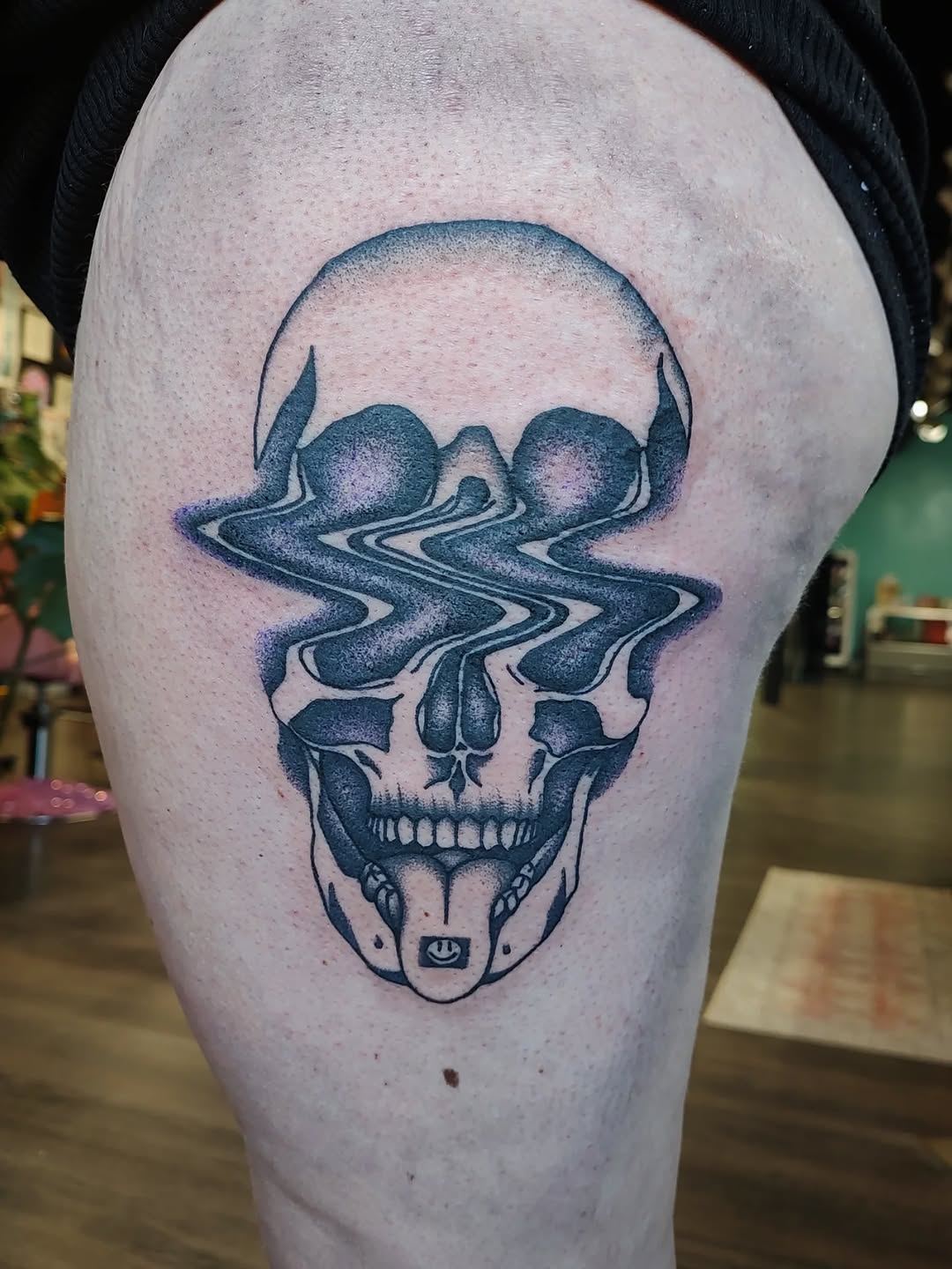 Tattoo by @karat_curations β black_and_grey, dotwork