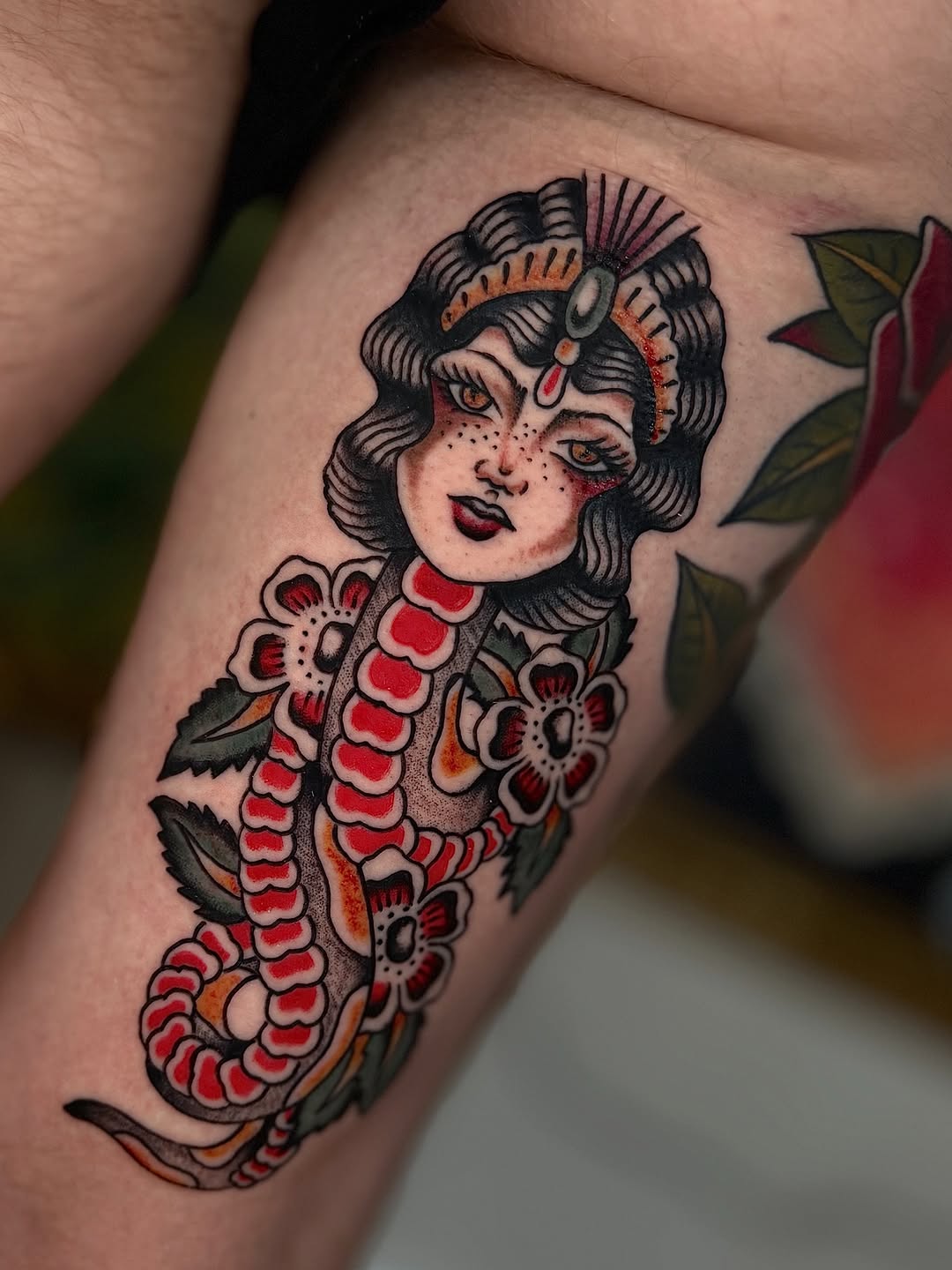 Tattoo by @hotdonnatattoos — american_traditional, neo_traditional