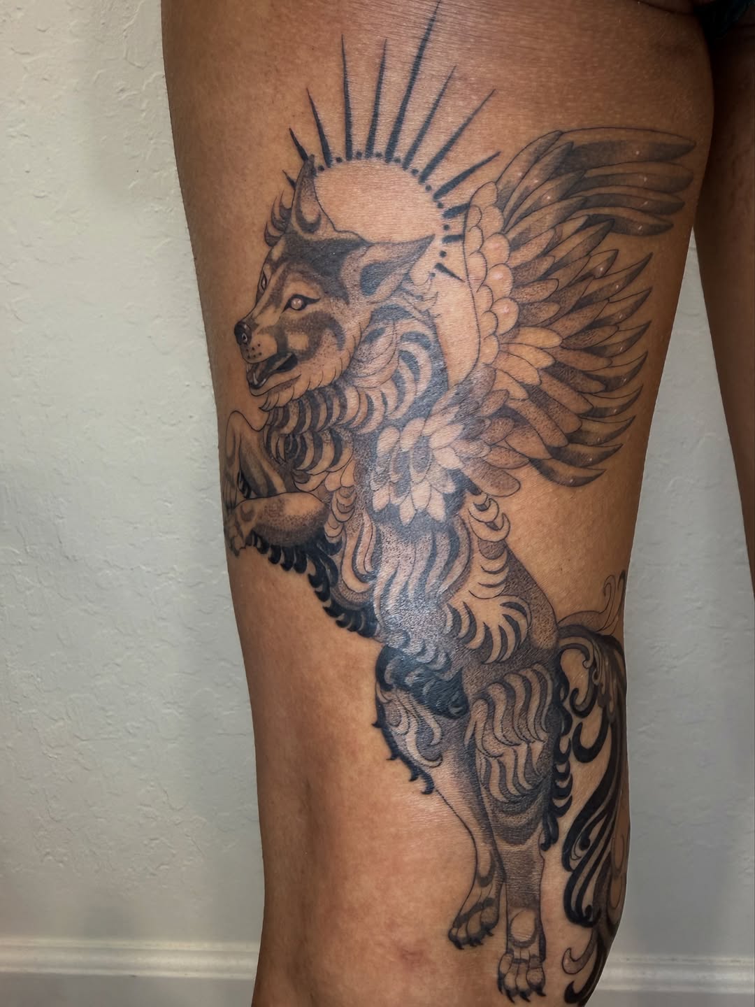 Tattoo by @molly.m.tattoo — black_and_grey, realism
