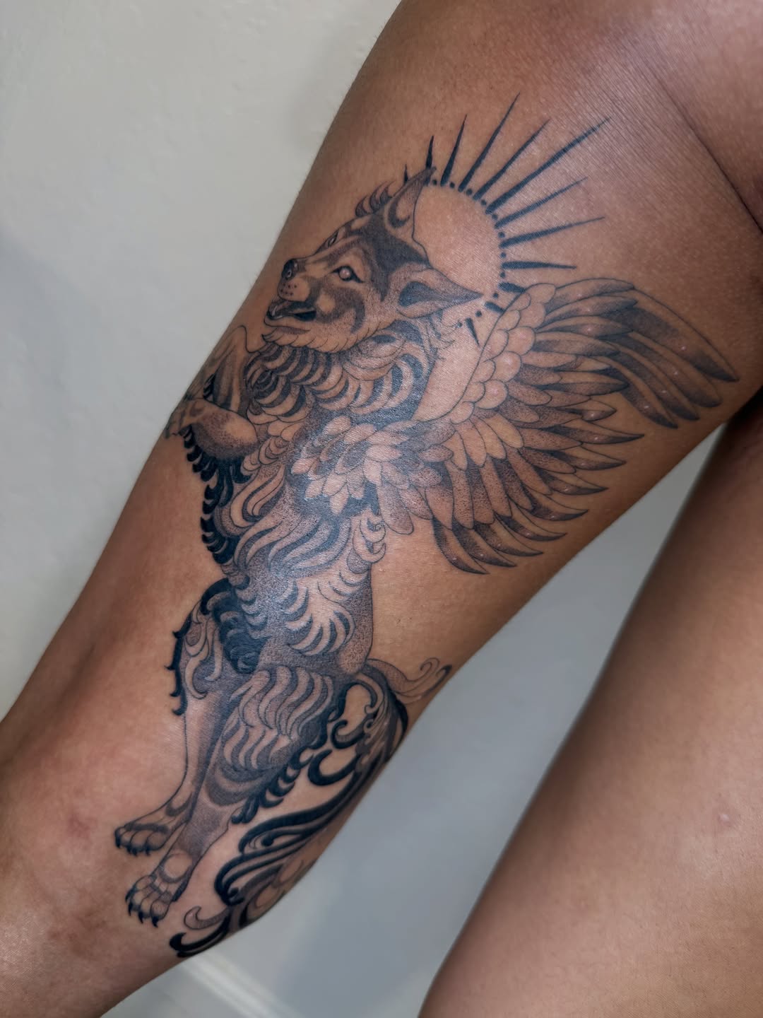 Tattoo by @molly.m.tattoo — black_and_grey, realism
