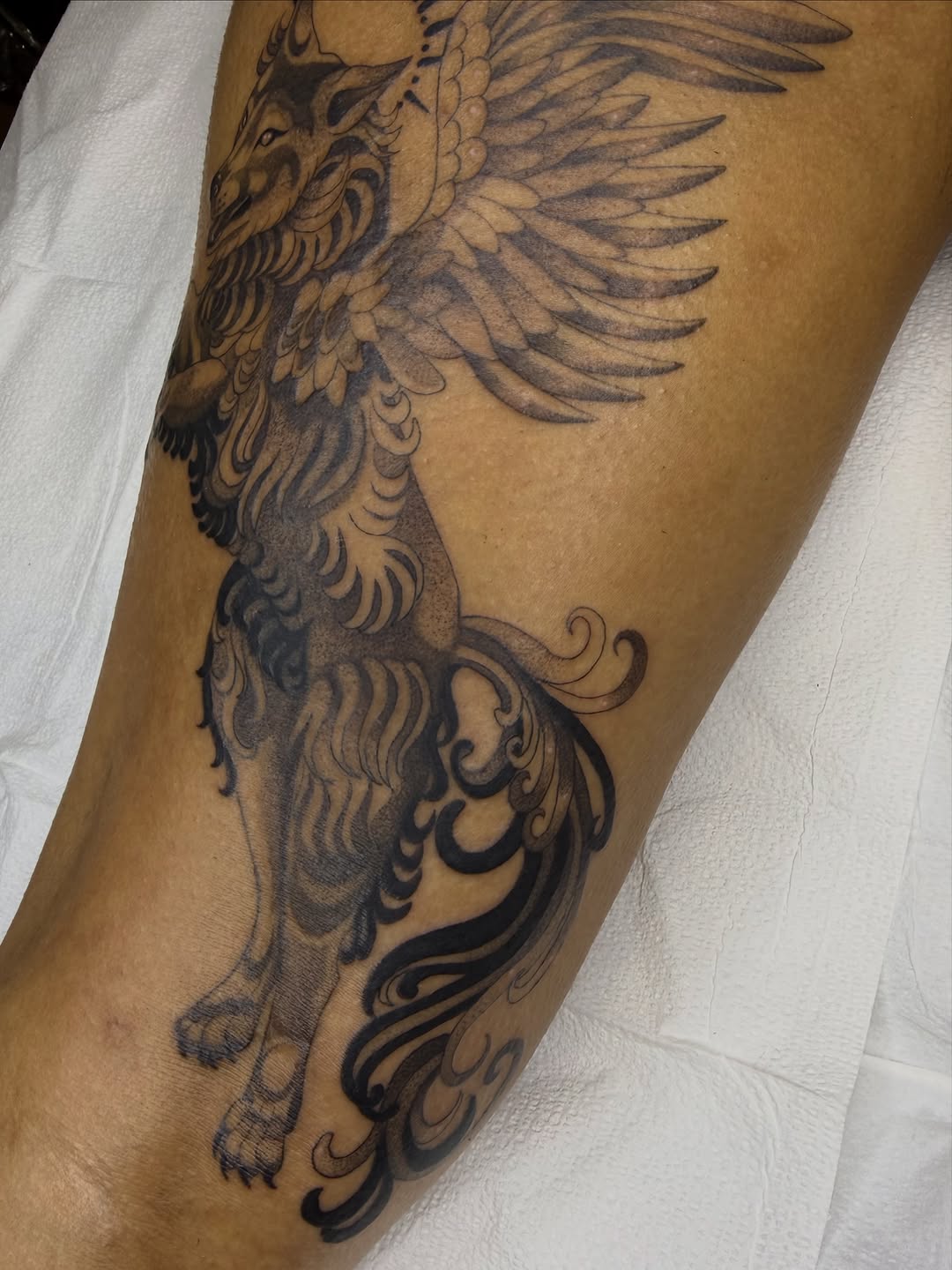 Tattoo by @molly.m.tattoo — black_and_grey, realism