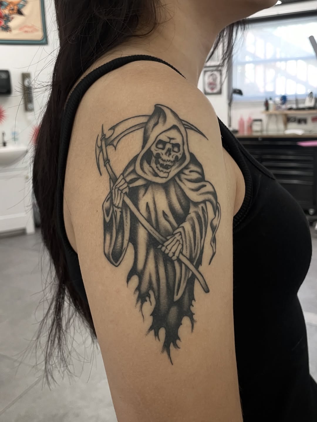 Tattoo by @dakotatattoo — blackwork, illustrative