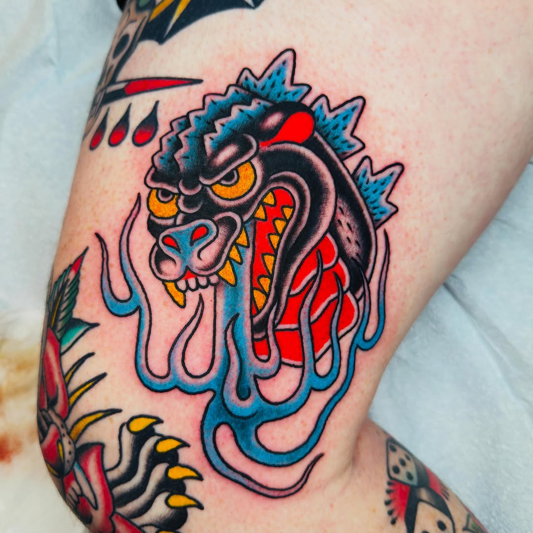 Tattoo by @sweetluketattoos — american_traditional, new_school
