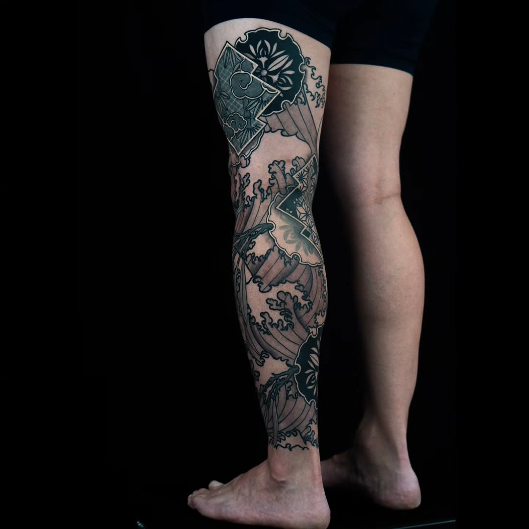Tattoo by @kevinligabue — japanese_irezumi, black_and_grey