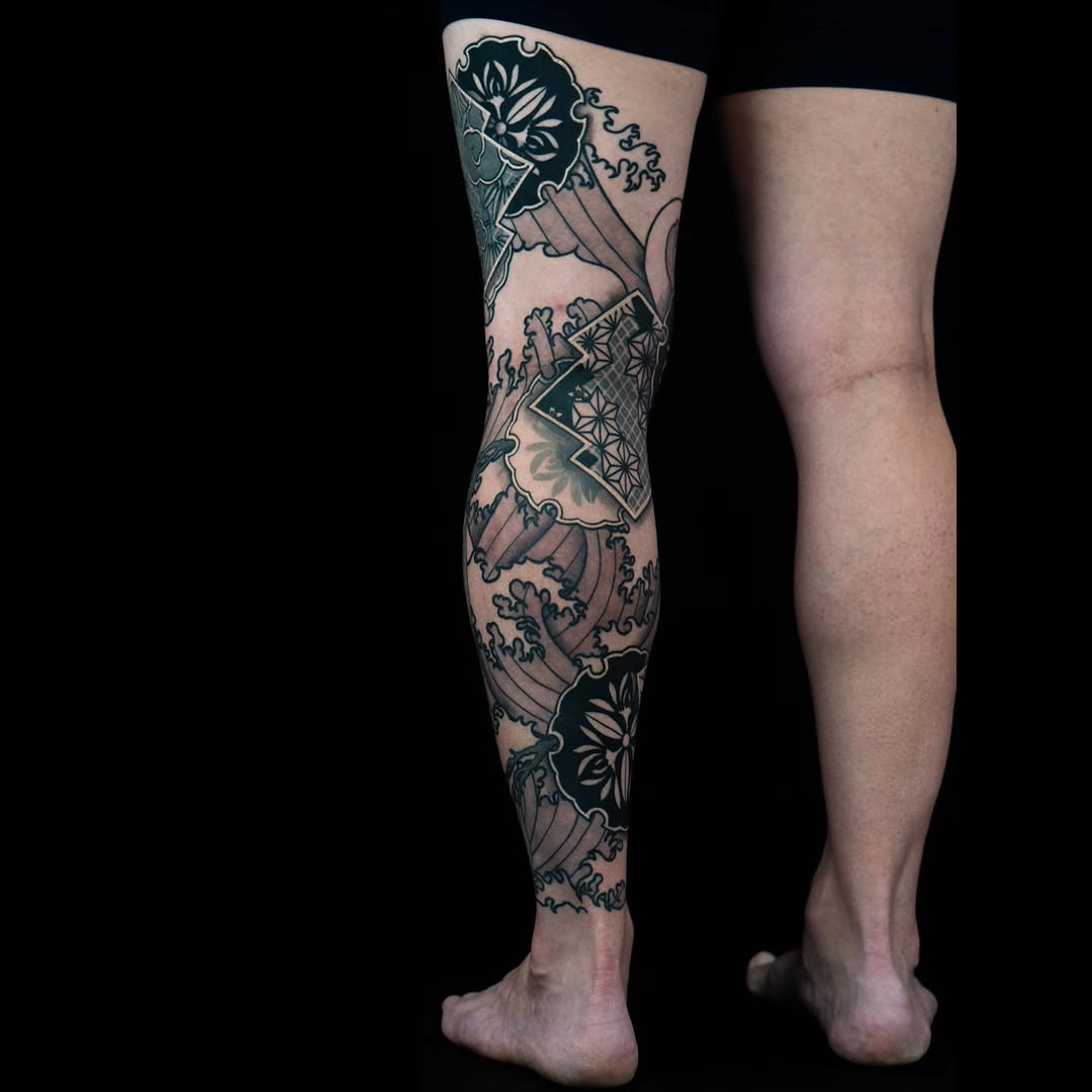 Tattoo by @kevinligabue — japanese_irezumi, black_and_grey