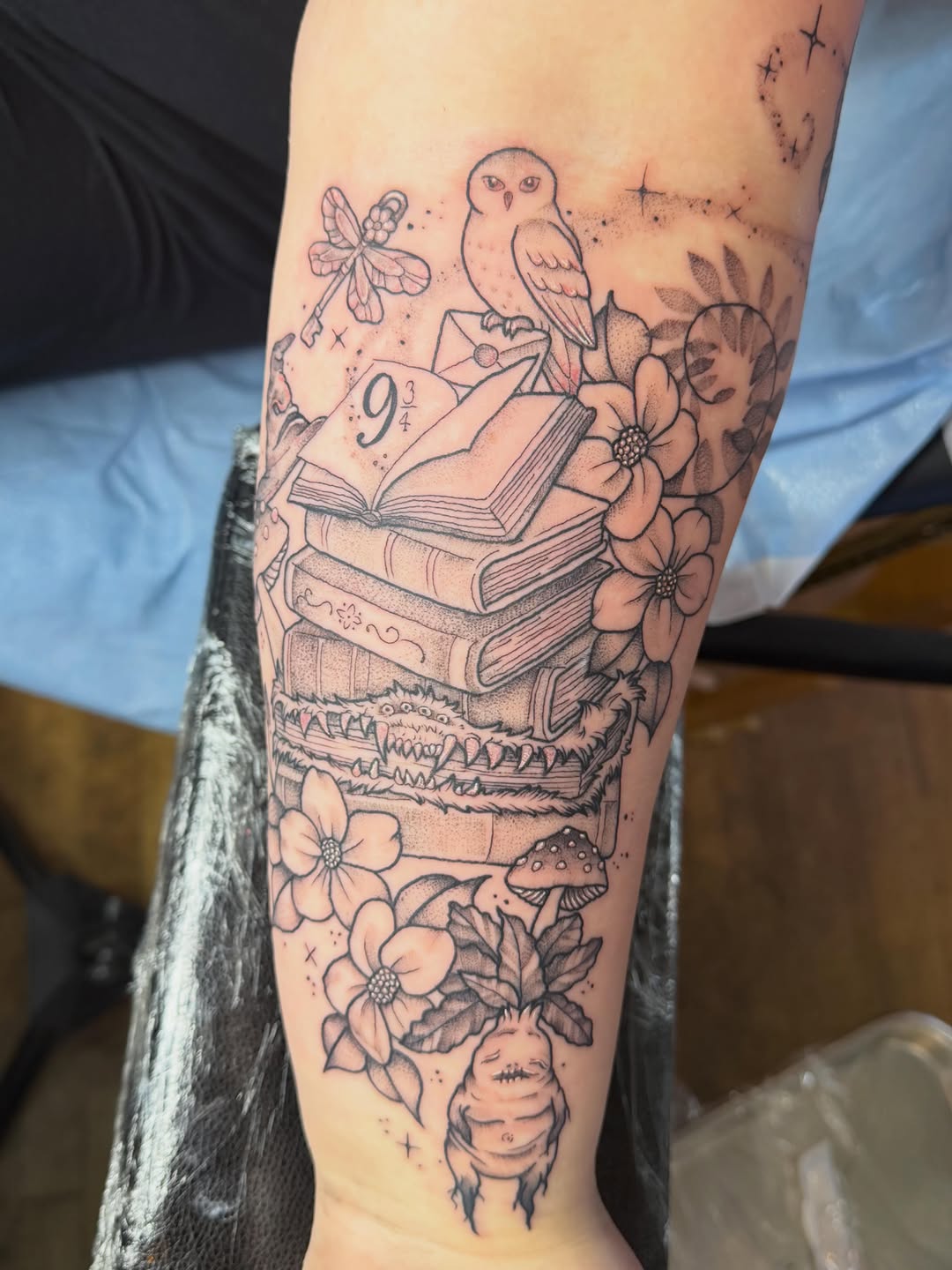 Tattoo by @tattoos.by.olivia β illustrative, black_and_grey