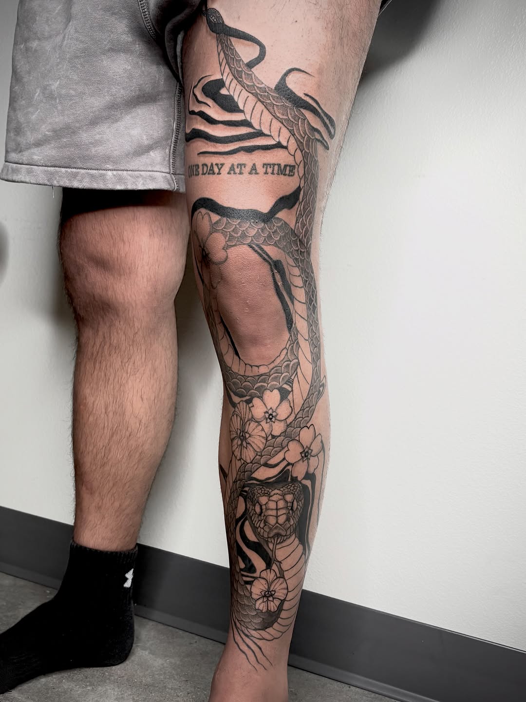 Tattoo by @love222tattoo — black_and_grey, illustrative
