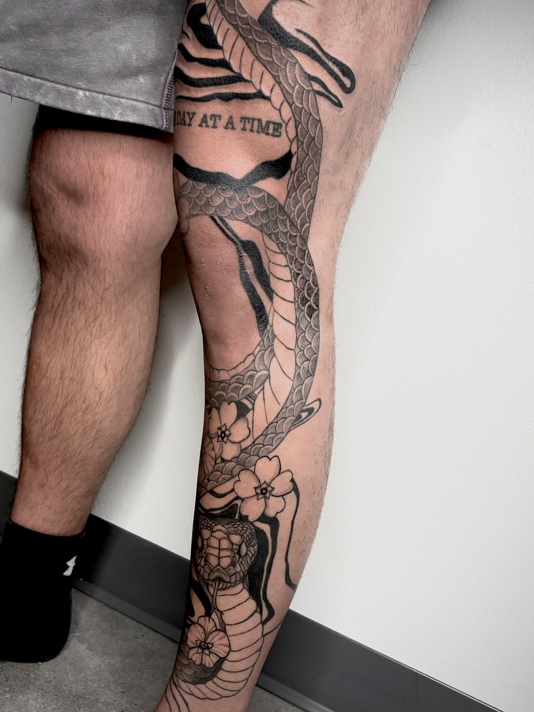 Tattoo by @love222tattoo — japanese_irezumi, black_and_grey
