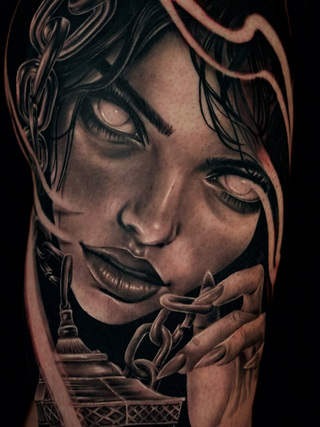 Tattoo by @april.rayne.tattoos β realism, dark_realism