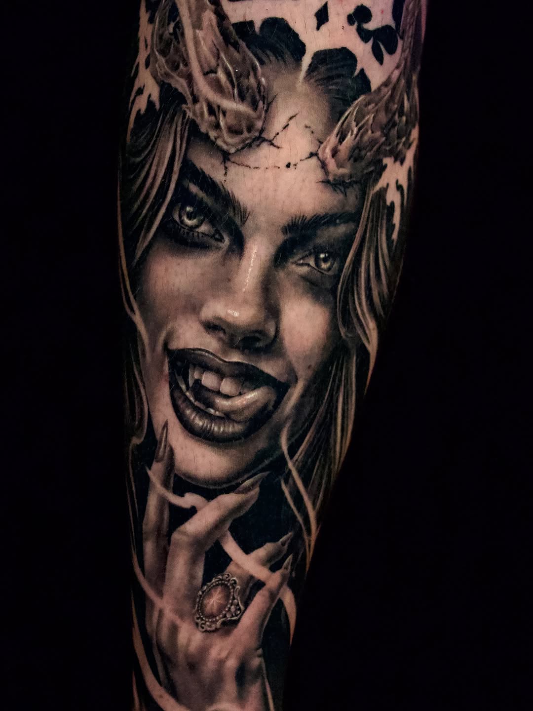 Tattoo by @april.rayne.tattoos β realism, dark_realism