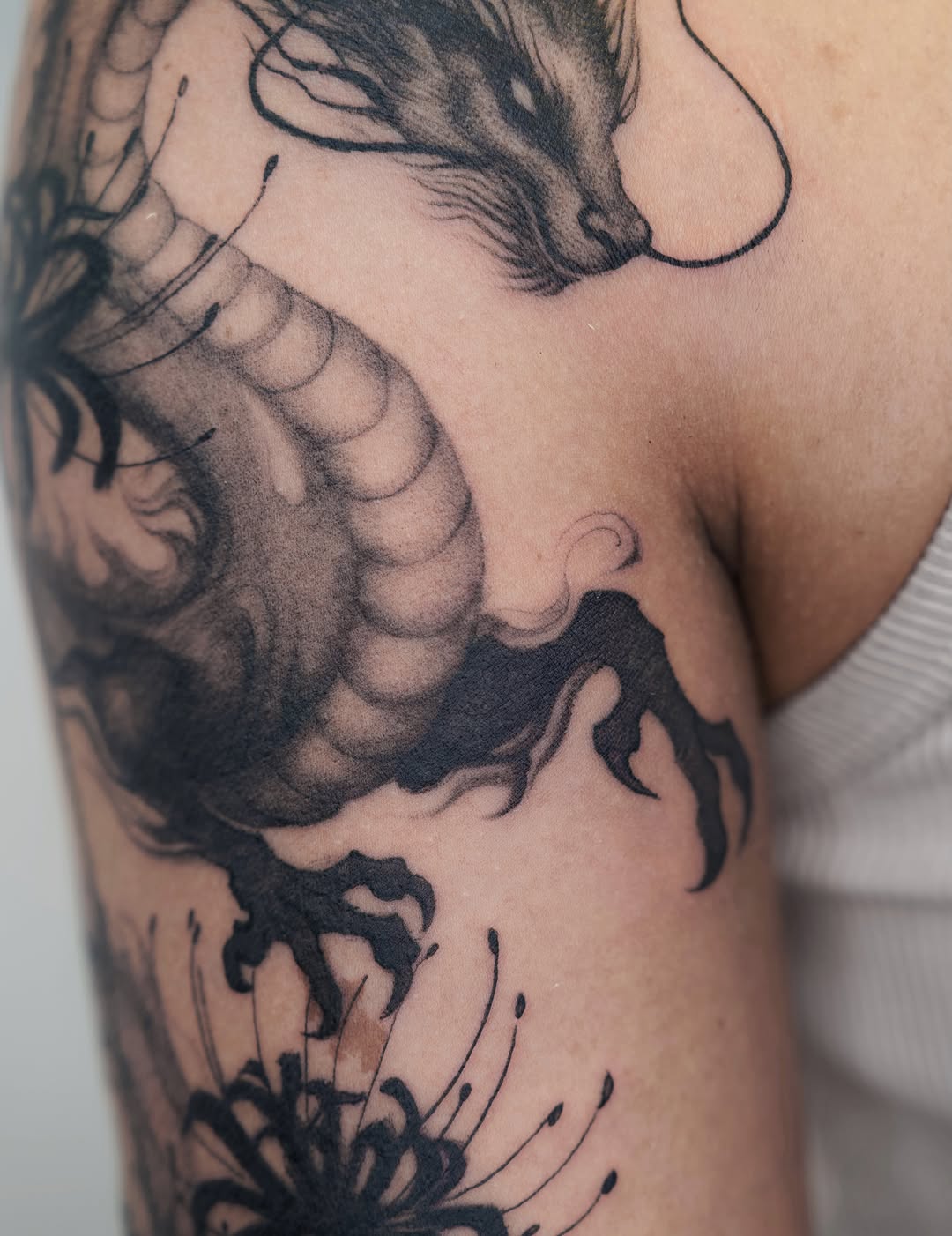 Tattoo by @modoink_reagan — japanese_irezumi, black_and_grey