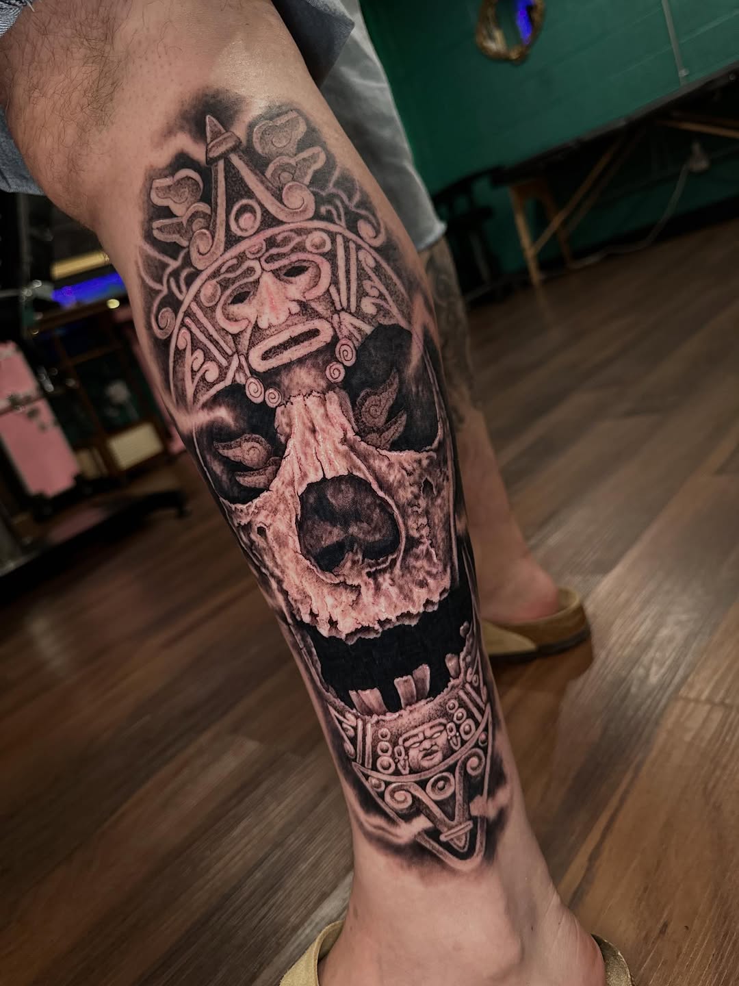 Tattoo by @marioflorestattoo — realism, black_and_grey