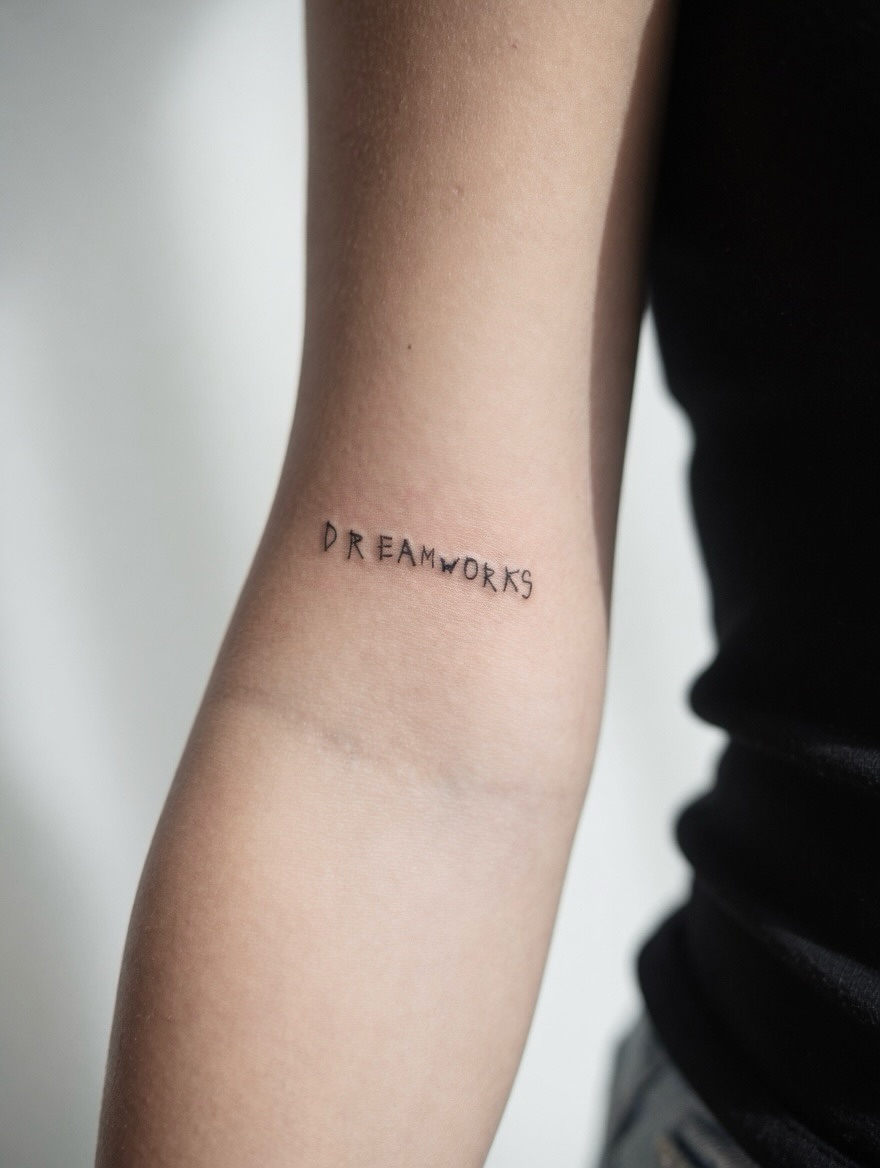 Tattoo by @tattoochili — lettering_script, fine_line
