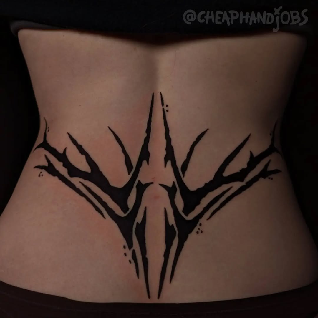 Tattoo by @cheaphandjobs — blackwork