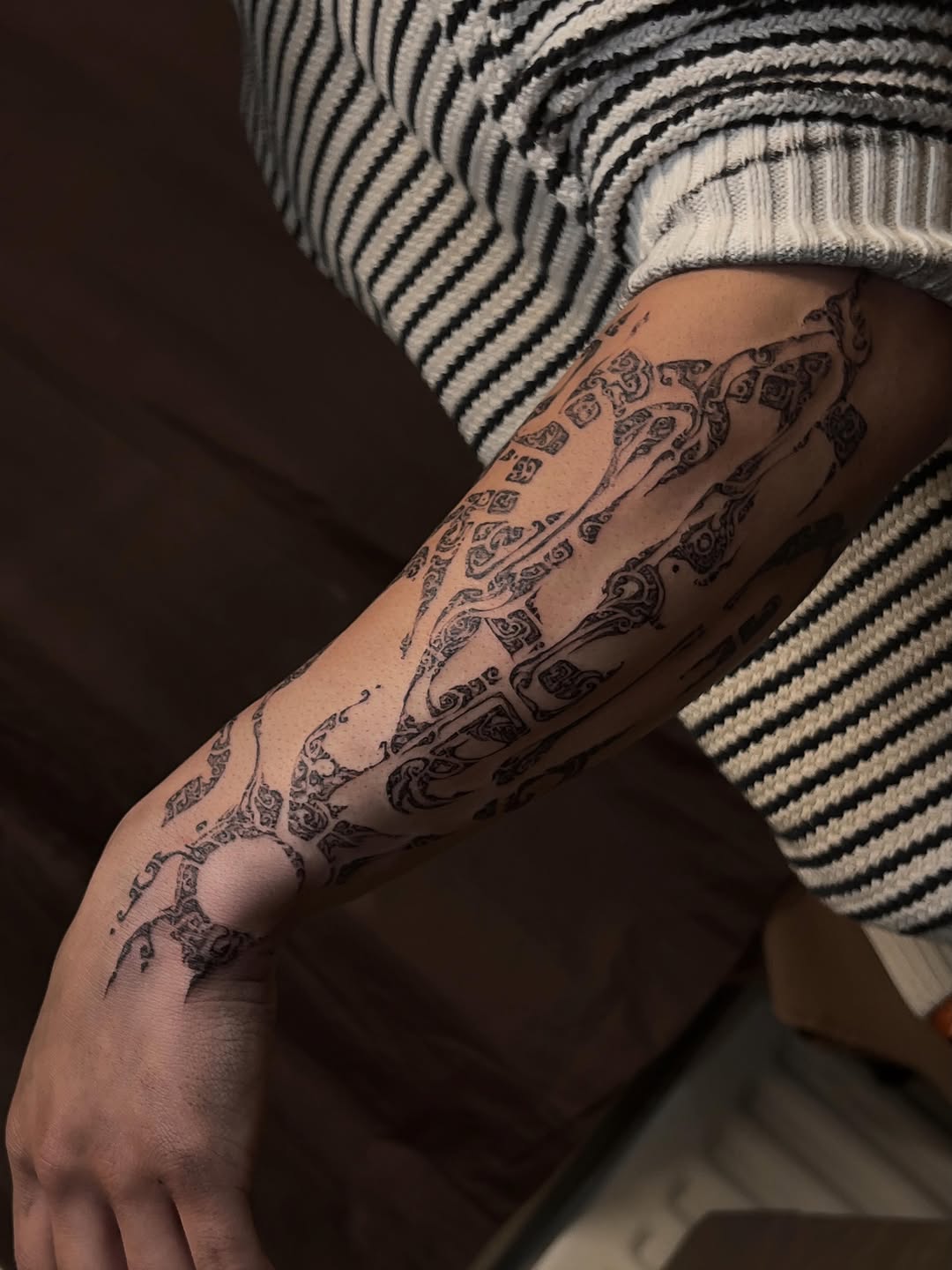 Tattoo by @orbritual โ tribal, blackwork
