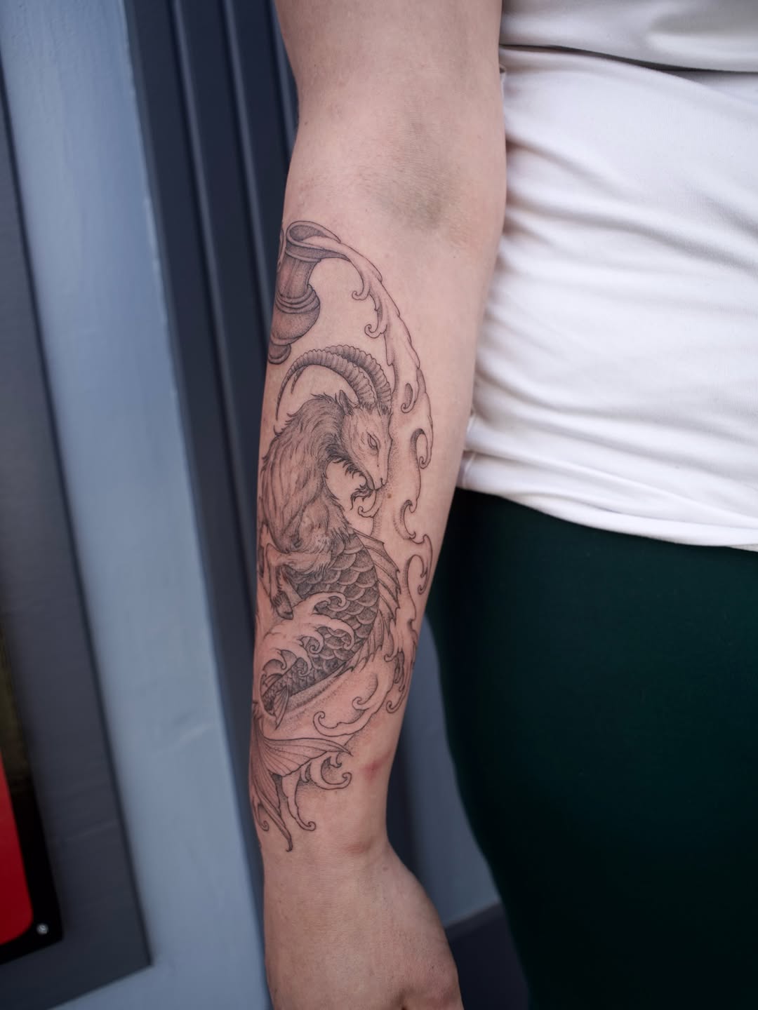 Tattoo by @kevinrotramel — black_and_grey