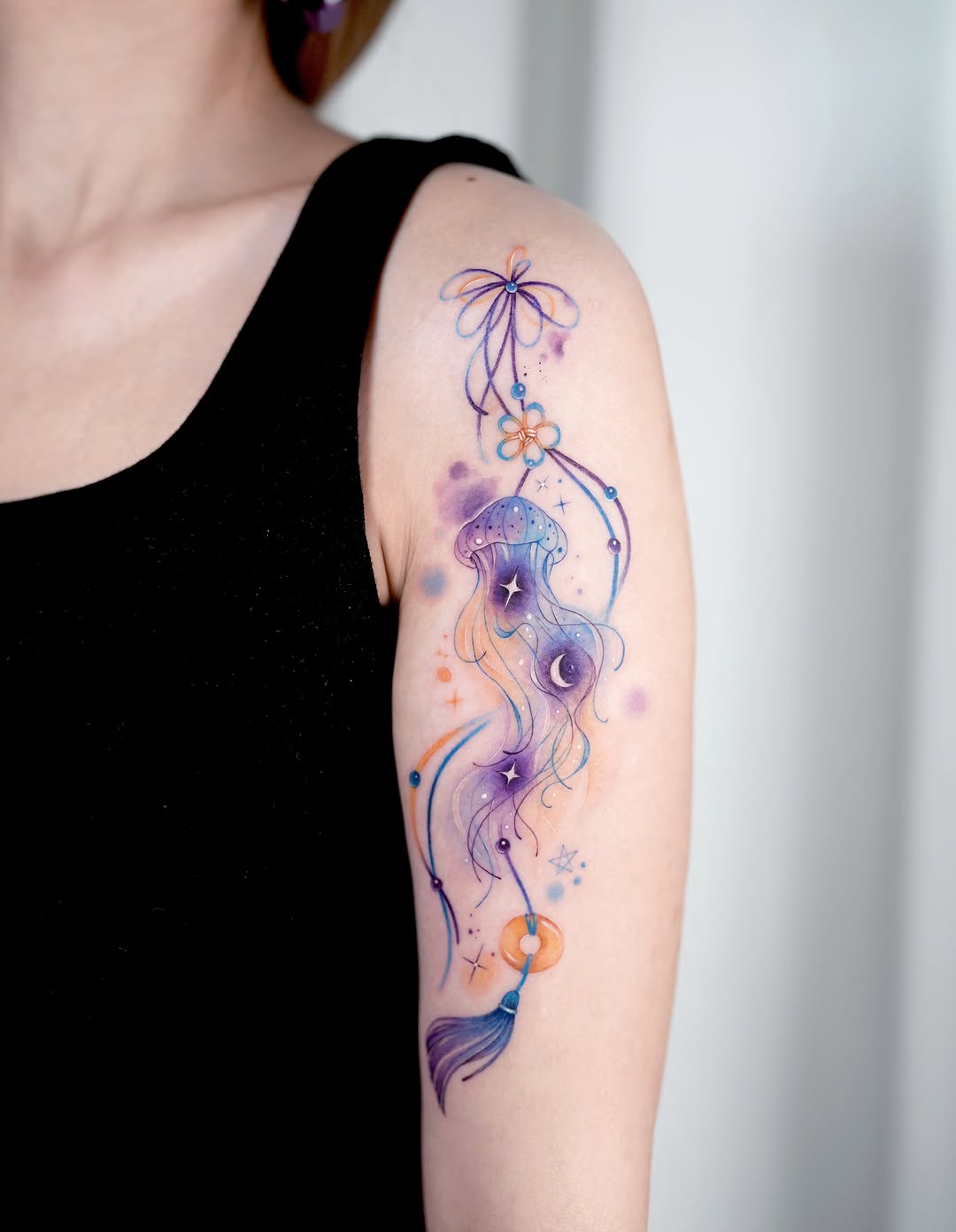 Tattoo by @siren_ink — watercolor, fine_line