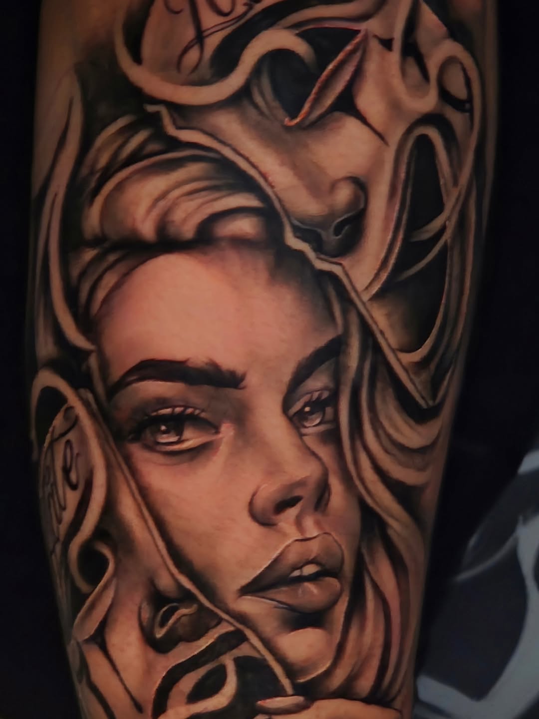 Tattoo by @moosetatts — black_and_grey, realism