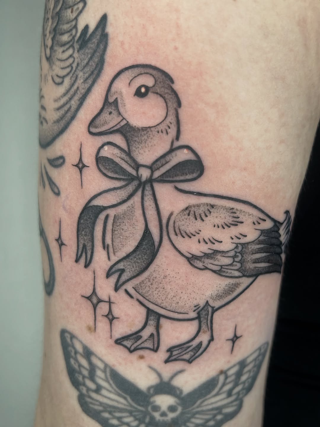 Tattoo by @cicadanymph — dotwork, black_and_grey