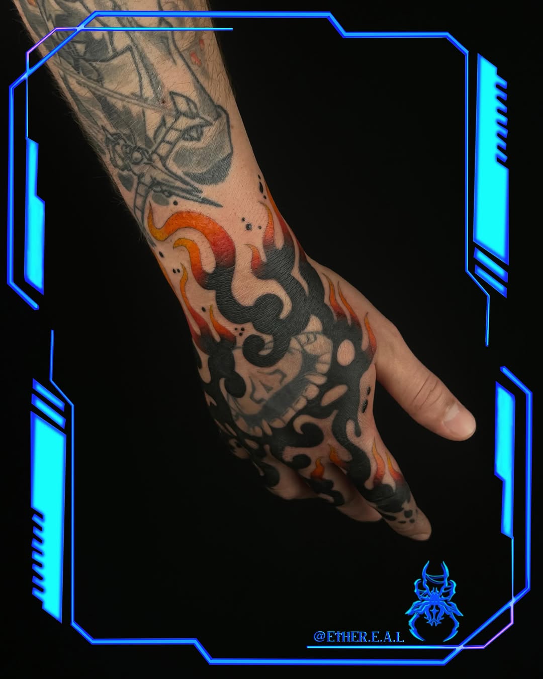 Tattoo by @ether.e.a.l β blackwork, new_school