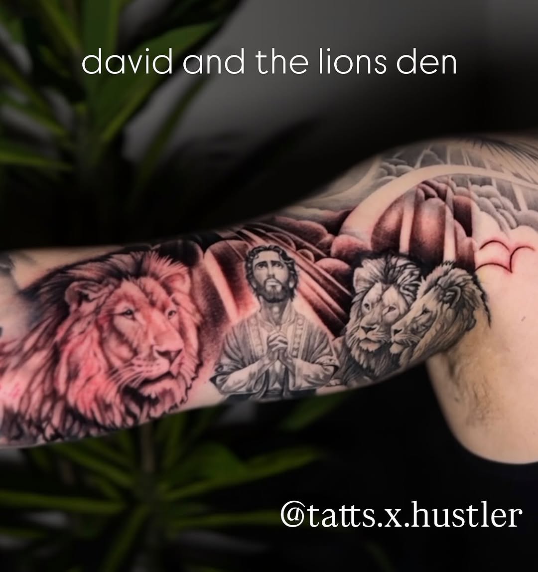 Tattoo by @tatts.x.hustler โ realism, black_and_grey