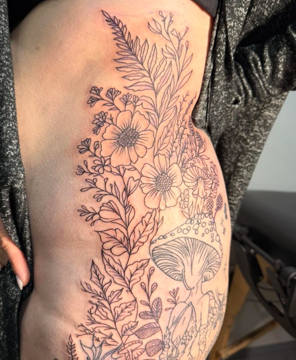 Tattoo by @artby_destiny_ — illustrative, fine_line