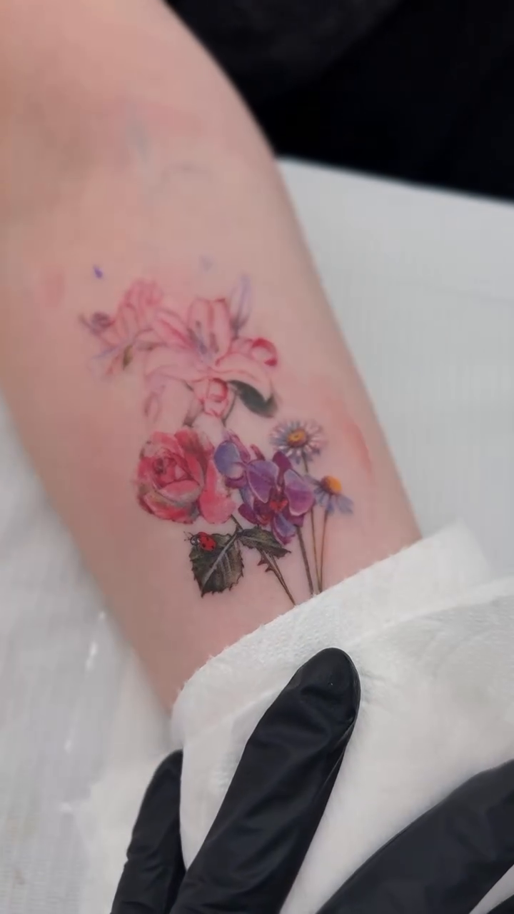 Tattoo by @nicole_inkart — fine_line, watercolor