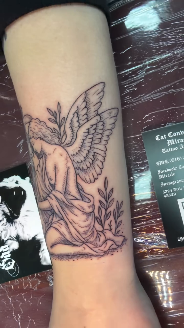 Tattoo by @oddratink โ fine_line, black_and_grey