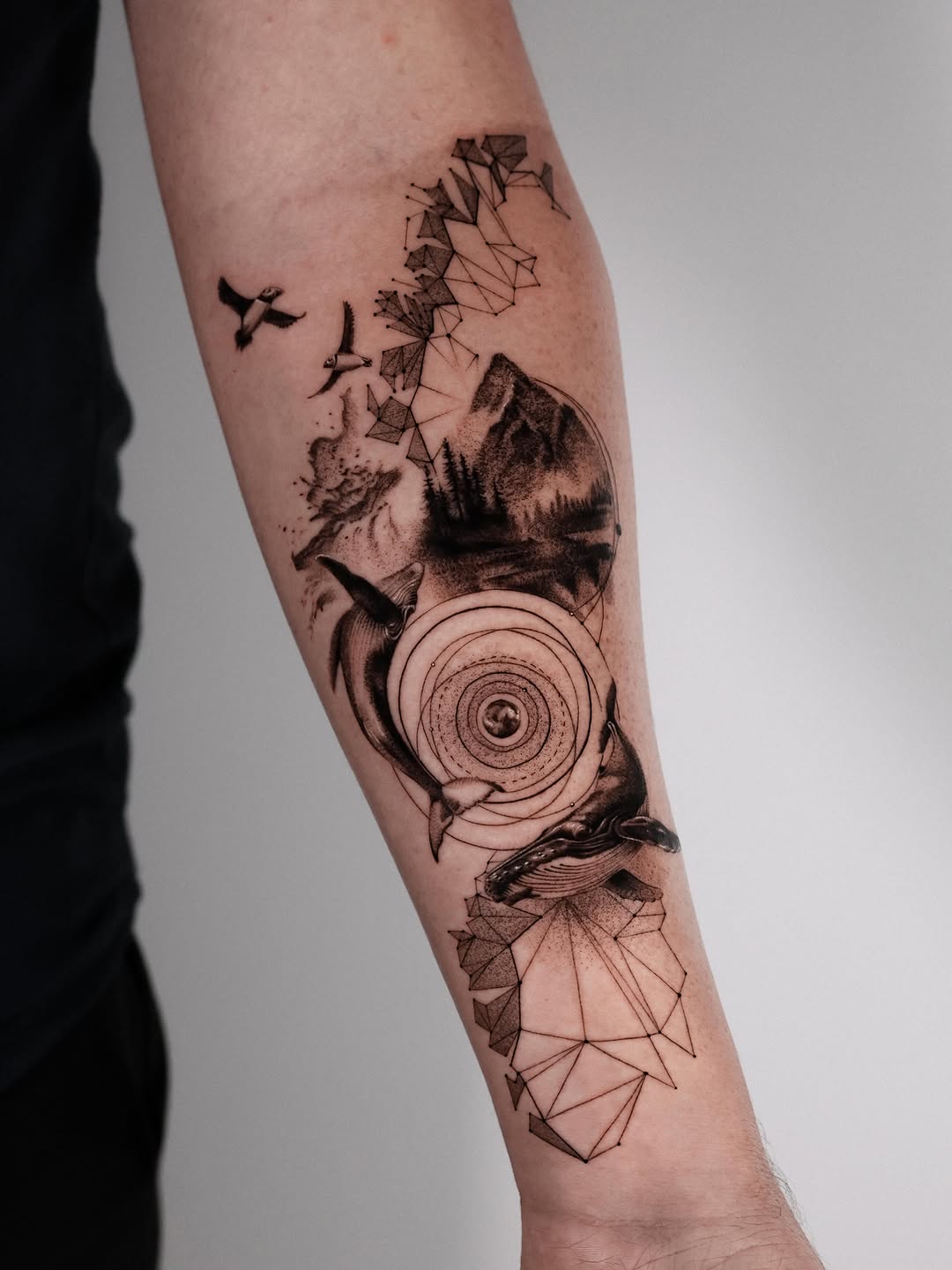 Tattoo by @nikitka.heretic — illustrative, geometric