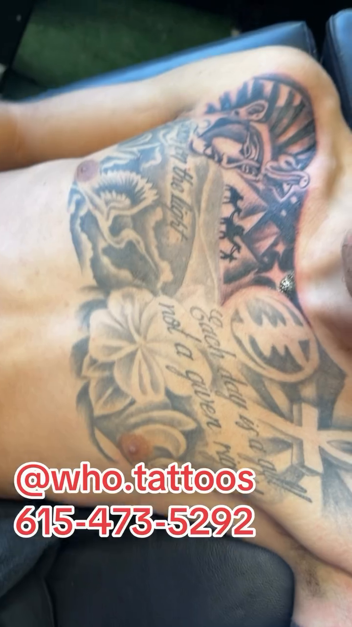 Tattoo by @who.tattoos โ black_and_grey, illustrative