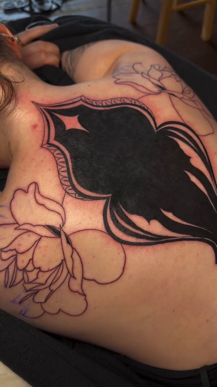 Tattoo by @michelastattoos — blackwork, ornamental