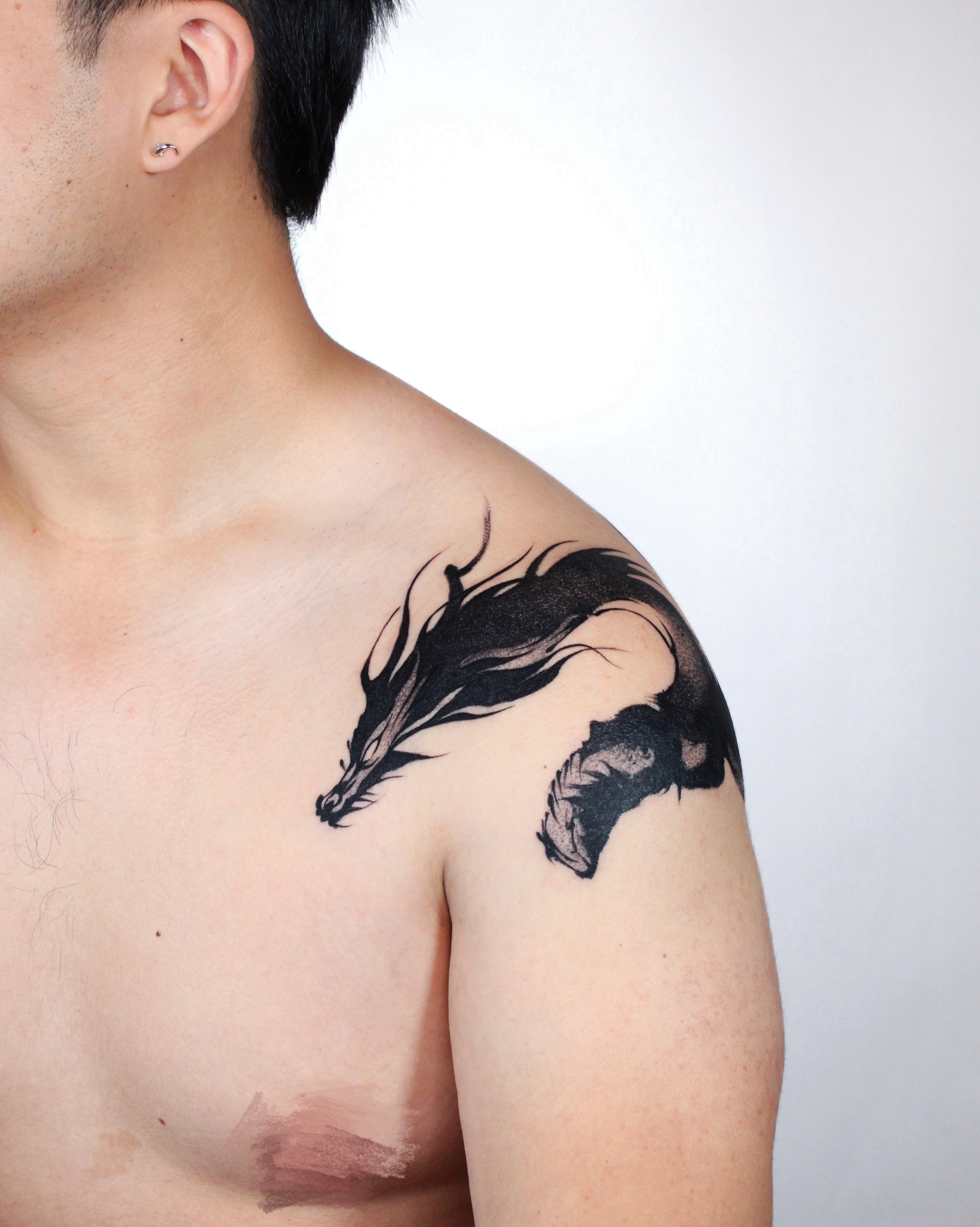 Tattoo by @tatpiaooo — blackwork, illustrative