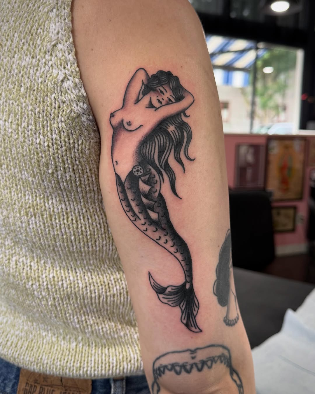 Tattoo by @notkalliberrytattoos — american_traditional, black_and_grey