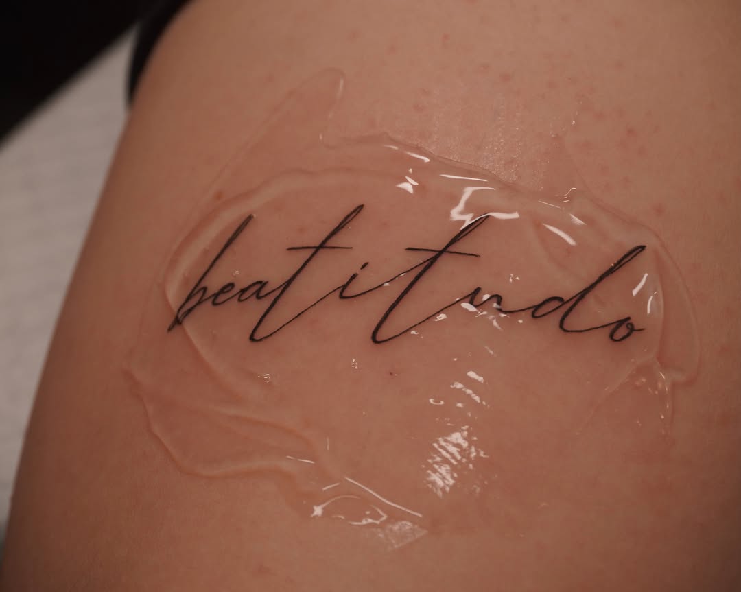 Tattoo by @sunchild_tattoo — lettering_script, fine_line