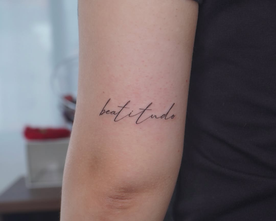 Tattoo by @sunchild_tattoo — lettering_script, fine_line