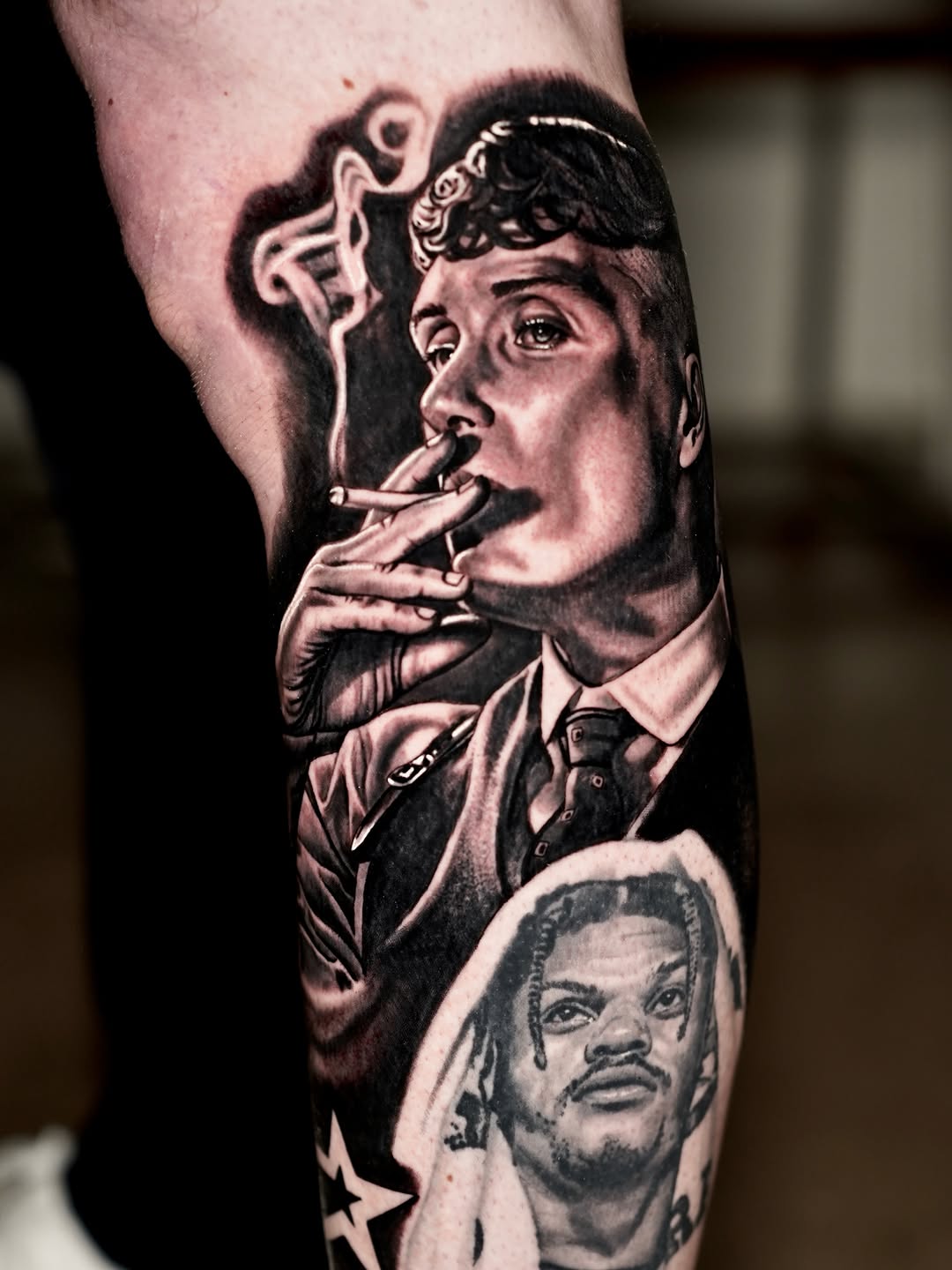 Tattoo by @joshphillipstattoos — realism, black_and_grey
