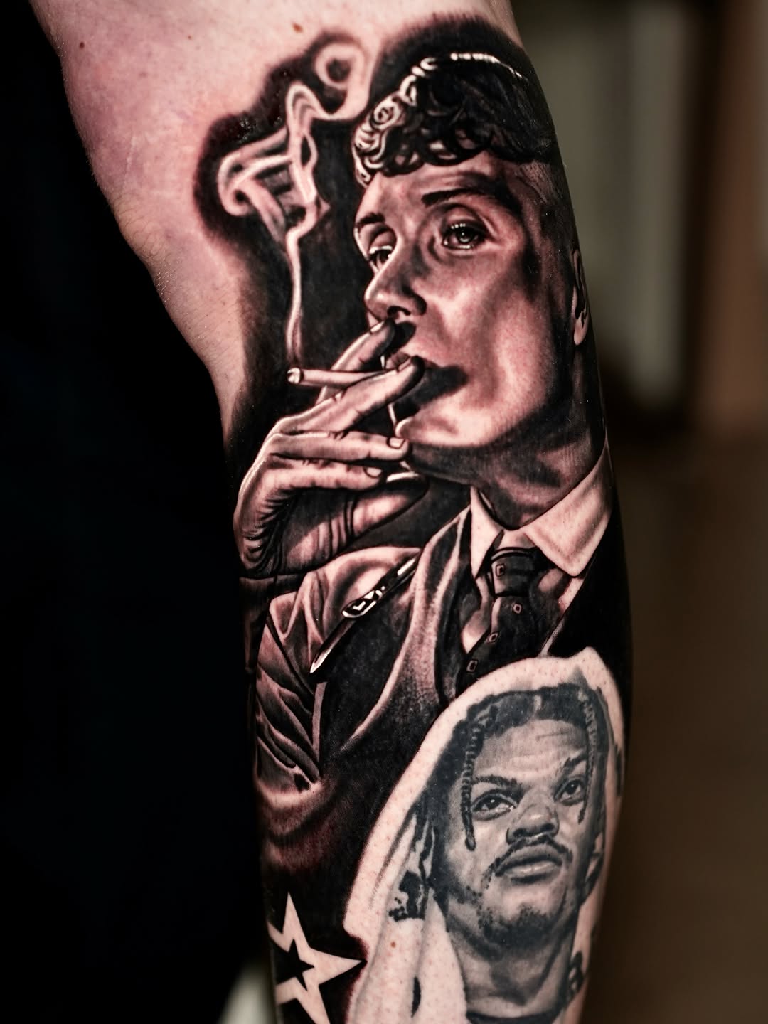 Tattoo by @joshphillipstattoos — realism, black_and_grey