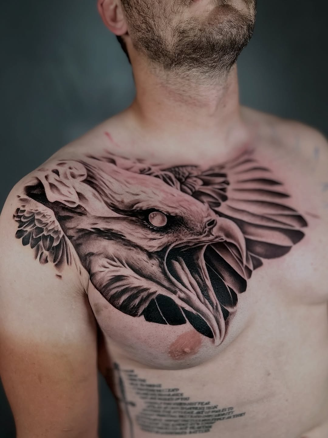 Tattoo by @dxmon.ttt โ realism, black_and_grey