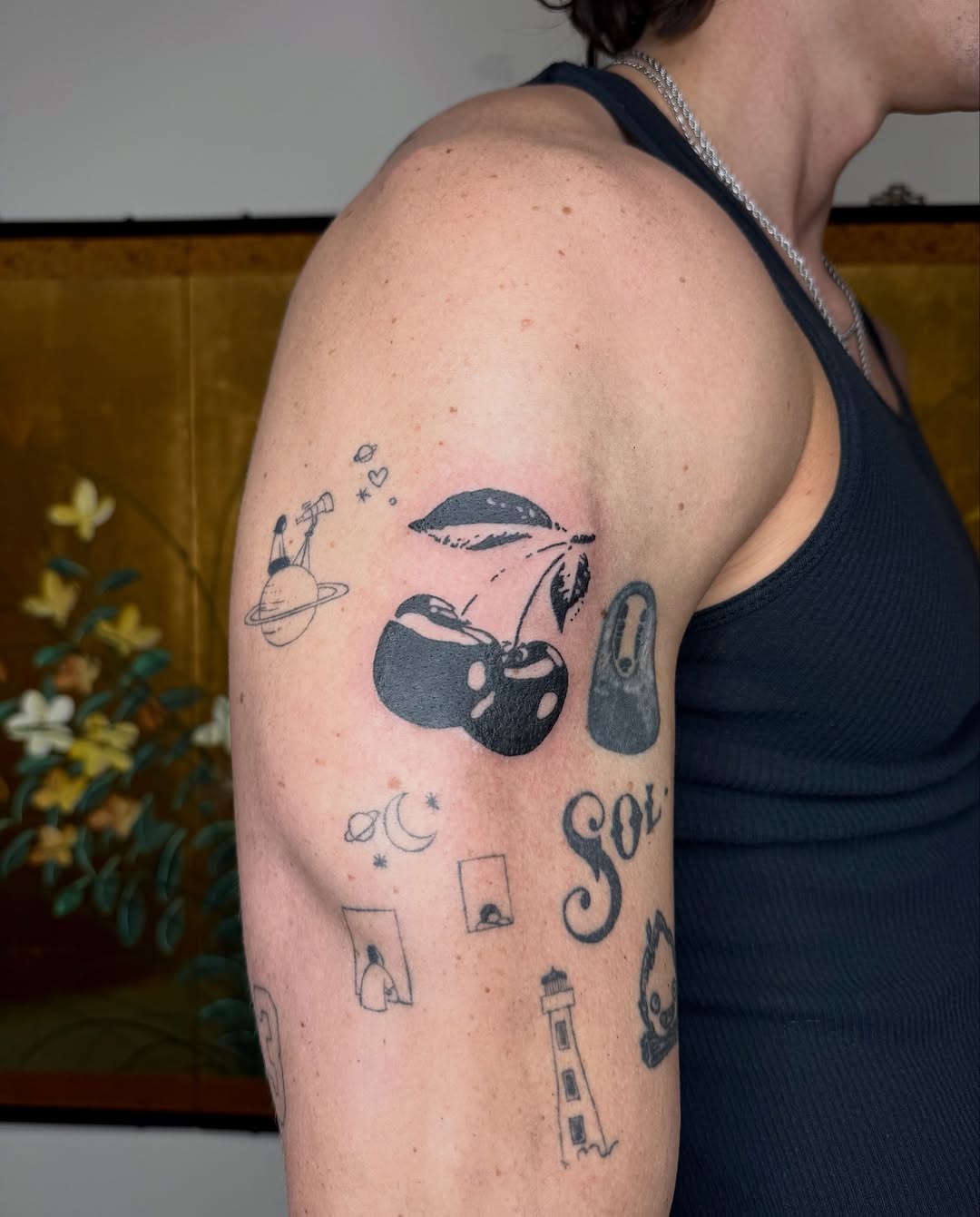 Tattoo by @lilmazetattoos β blackwork, fine_line