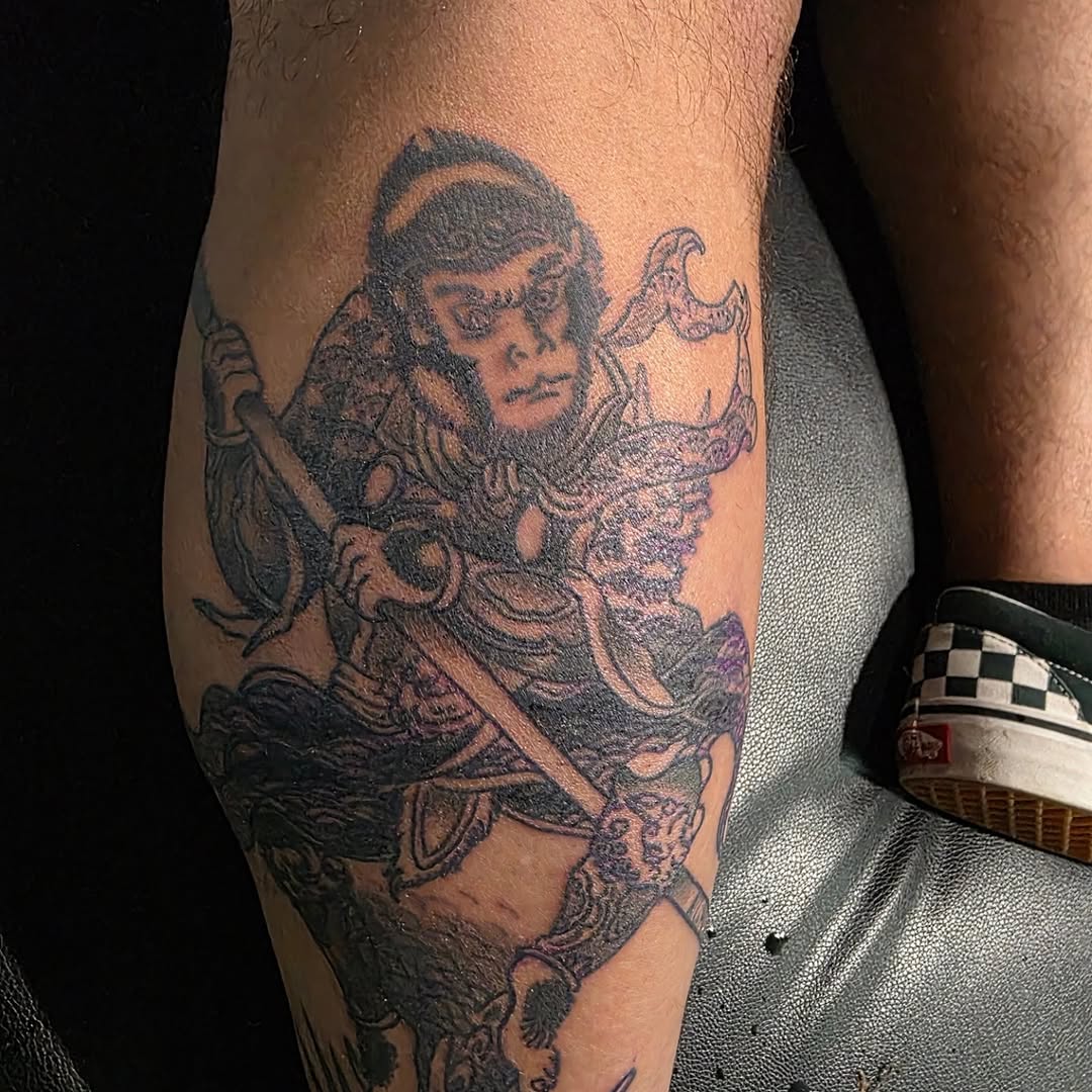 Tattoo by @whoisrusty β japanese_irezumi, black_and_grey