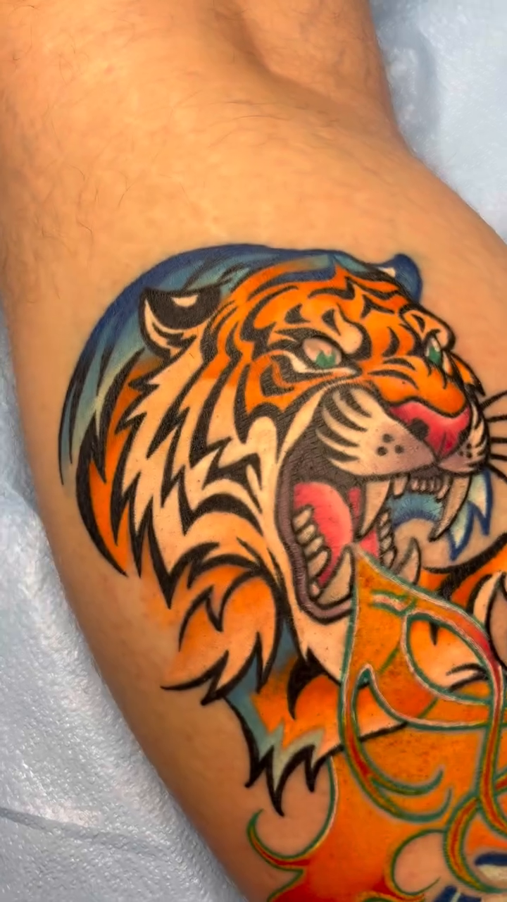 Tattoo by @tyyger.style — american_traditional, illustrative