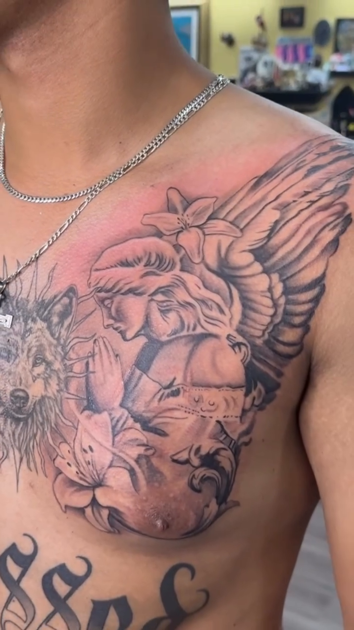 Tattoo by @pastorsdarkarts — black_and_grey, realism