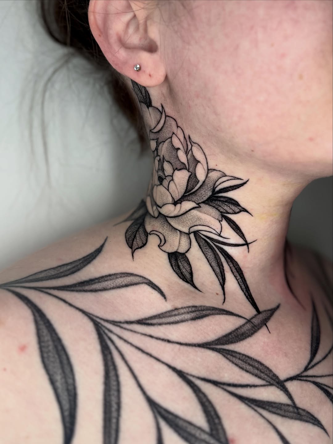 Tattoo by @laurenlilliantattoo — black_and_grey, dotwork