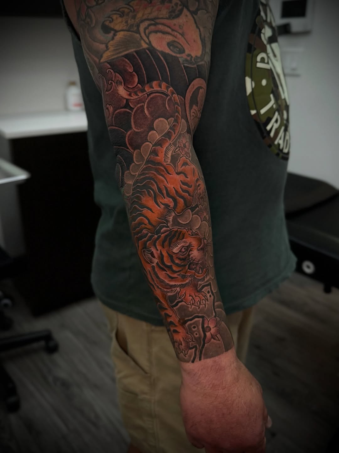 Tattoo by @kyle.inkz โ japanese_irezumi, black_and_grey
