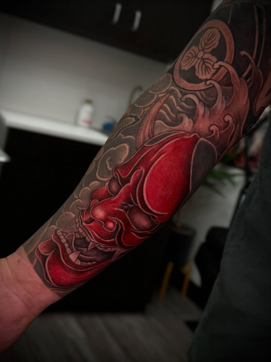 Tattoo by @kyle.inkz โ japanese_irezumi, black_and_grey