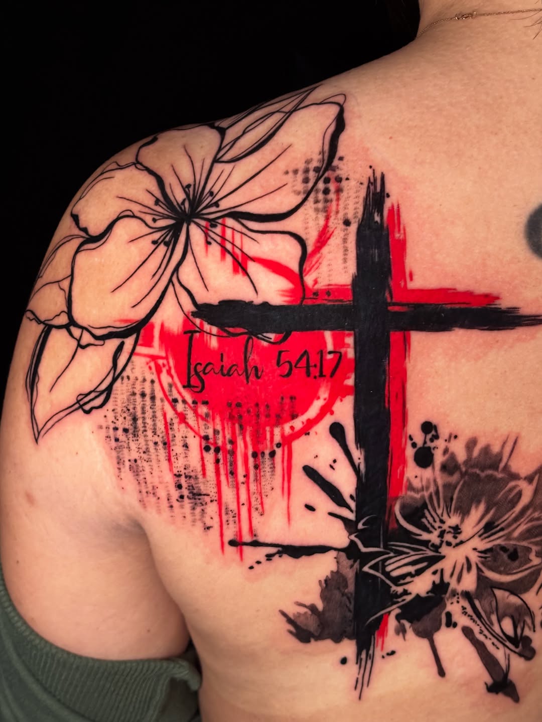 Tattoo by @songsparrowink — trash_polka, lettering_script