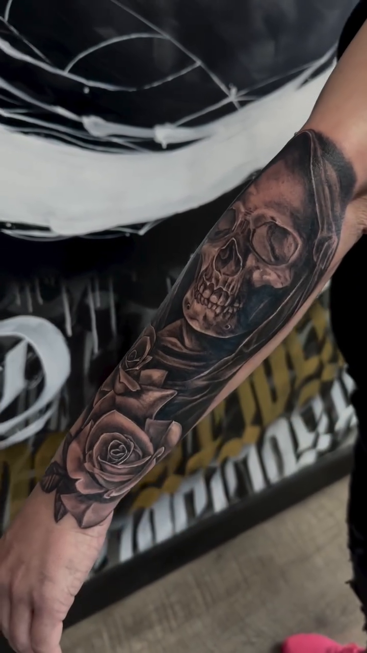 Tattoo by @scott.cole.tattoo — realism, black_and_grey